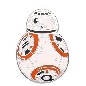BB-8 Star Wars Character Enamel Pin, Star Wars Pin, White & Orange Pin